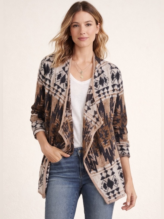 Lucky Brand Tops - Lucky Brand • Southwestern Open Front Cardigan